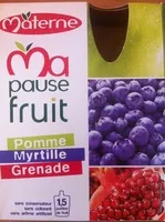 Mängden socker i Ma pause fruit pomme myrtille grenade