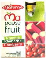 Mängden socker i Ma pause fruit - Pomme Rhubarbe Cranberry