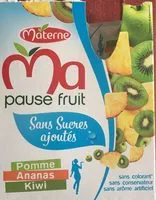 Mängden socker i Ma pause fruit pomme ananas kiwi