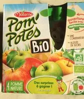 Mängden socker i POM'POTES Compotes Gourdes BIO Pomme Nature 4x90g