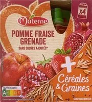 Mängden socker i MATERNE Compotes Graines Lin&Chia Pomme Fraise Grenade 4x90g