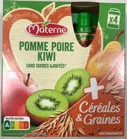 Mängden socker i MATERNE (Sans sucres ajoutés) Pomme Poire Kiwi Céréales