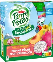 Mängden socker i POM'POTES Compotes Les P'tits Explorateurs Les Samourais 4x90g
