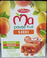 Mängden socker i Ma pause fruit Barre pomme abricot poire