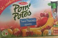 Mängden socker i Pom'Potes Les inédits sans sucres ajoutés