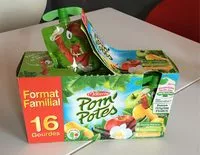 Mängden socker i Pom'Potes format familial x 16 gourdes de 90 g