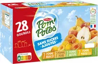 Mängden socker i POM'POTES Compotes Pomme, P.Ab, P.Poir, P.Mir 28x90g