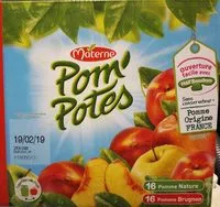 Mängden socker i Compote pomme nature & spécialité de fruits pomme brugnon