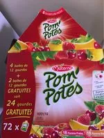 Mängden socker i POM'POTES Pomme/Pomme Cerise/Pomme Banane/Pomme Fraiss