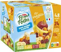 Mängden socker i POM'POTES Compotes Gourdes Multivariétés 72x90g 48+24 Offertes