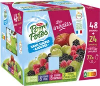 Mängden socker i POM'POTES Compotes Gourdes Multiv. Inédits 72x90g 48+24 Offertes