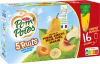 Mängden socker i POM'POTES Compotes Gourdes 5 Fruits Jaunes 16x90g Format Familial