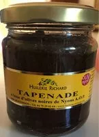 Mängden socker i Tapenade à base d'olives noires de Nyons