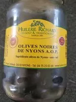 Mängden socker i Olives noires de Nyons AOP