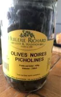Mängden socker i Olives noires picholines