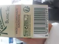 Mängden socker i Vin blanc sec