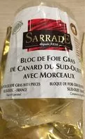 Mängden socker i Bloc De Foie Gras De Canard 30 % Morceaux - Sous