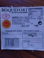 Mängden socker i Roquefort au lait cru de brebis