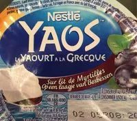 Mängden socker i Yaos Le Yaourt à la Grecque sur lit de myrtilles