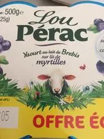 Mängden socker i Yaourt au Lait de Brebis sur Lit de Myrtilles