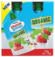 Mängden socker i Munch Bunch Organic Pouch Strawberry