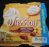 Mängden socker i Viennois saveur vanille sur lit caramel