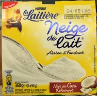 Mängden socker i Neige de lait, Noix de Coco (4 Pots)