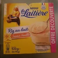 Mängden socker i Riz au lait vanille La Laitière 8x115g offre découverte