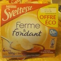 Mängden socker i Sveltesse Ferme & Fondant saveur Crème brûlée (Offre éco)