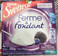 Mängden socker i Sveltesse Ferme & Fondant saveur Mûre-Myrtille
