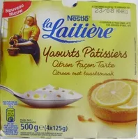 Mängden socker i Yaourts Pâtissiers, Citron Façon Tarte (4 Pots)