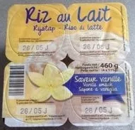 Mängden socker i Riz au lait saveur vanille