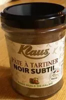 Mängden socker i Pâte à tartiner Noir subtil