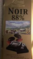 Mängden socker i Noir 88%