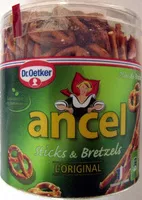 Mängden socker i Ancel sticks et bretzels