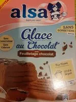 Mängden socker i Glace au chocolat avec feuilletage chocolat