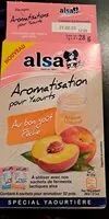 Mängden socker i Alsa aromatisation pour yaourt peche