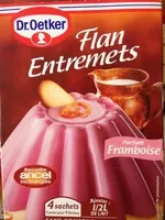 Mängden socker i Flan entremets parfum framboise