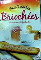 Mängden socker i Fines tranches briochées