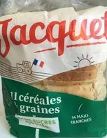 Mängden socker i Pain de mie 11 cereales et graines sans sucres ajoutés