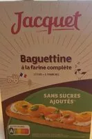 Mängden socker i Baguettine complète sans Sucre ajoutés