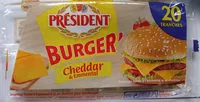Mängden socker i Tranches Burger' Cheddar & Emmental Président 20 Tranches