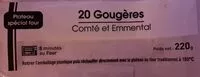 Mängden socker i 20 GOUGÈRES Comté et Emmental