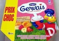Mängden socker i Gervais (Saveurs : Fraise, Banane, Pêche, Framboise, Abricot) 18 Pots