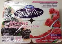 Mängden socker i Mousse au fromage blanc sur fruits