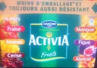 Mängden socker i Activia Fruits (Fraise, Ananas, Cerise, Mangue, Figue, Abricot) 16 Pots