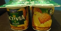 Mängden socker i Activia Fruits (Ananas)