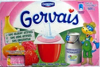 Mängden socker i Gervais (Fraise, Framboise, Abricot, Pêche, Banane) - (2 % MG) 12 Pots