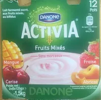 Mängden socker i Activia fruits mixés