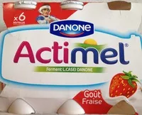 Mängden socker i Actimel, Goût Fraise